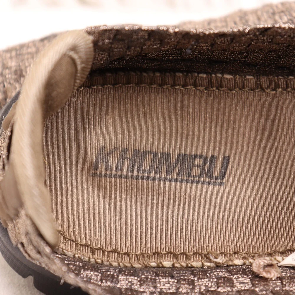 Khombu Willa Metallic Walking Gold Shoes